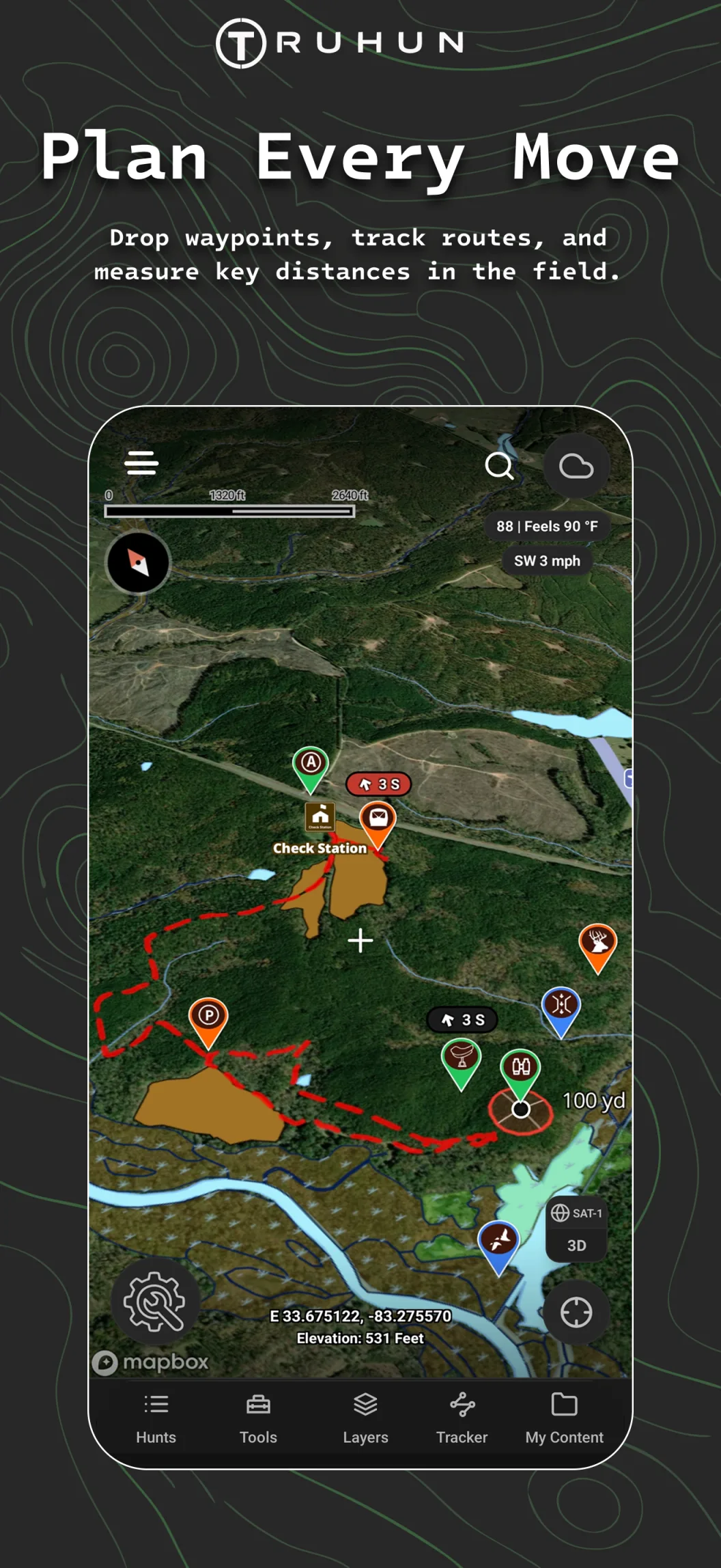 Waypoint and track planning