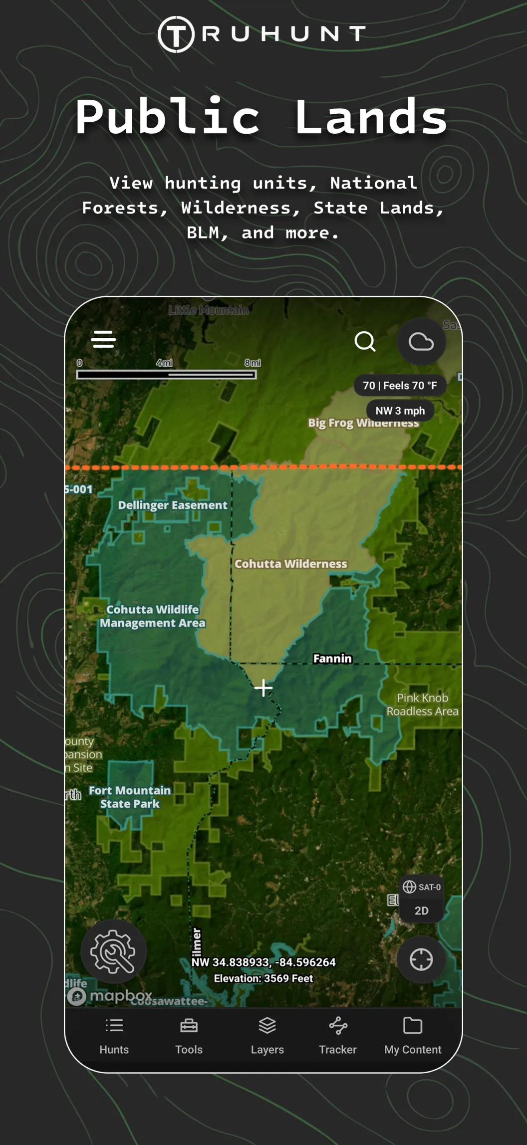 Public lands layer